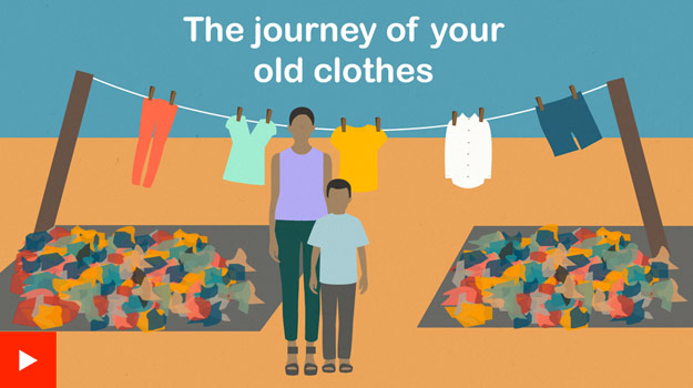 The journey of your old clothes graphic