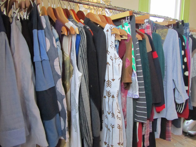 Rack of dresses, skirts and tops