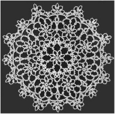 Fancy tatted doily