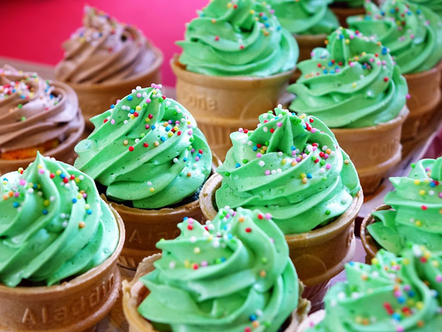 Cupcakes in ice cream cones