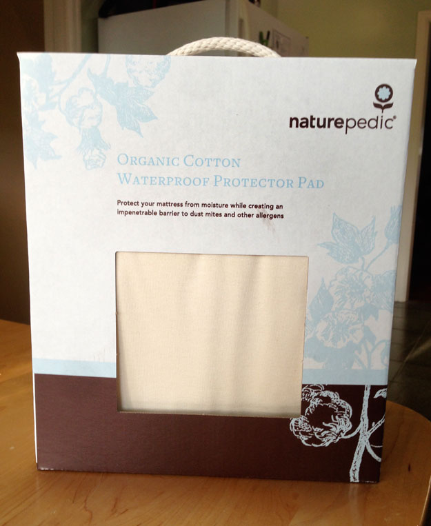 Naturepedic mattress protector in box